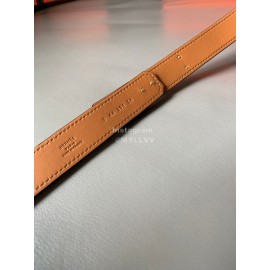 Hermes New Soho Calf Leather Fine Steel Gold Buckle Belt Coffee
