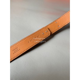 Hermes New Soho Calf Leather Fine Steel Silver Buckle Belt Coffee