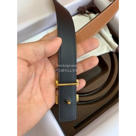 Hermes Palm Calf Leather Pure Steel Buckle 25mm Belt For Women Brown