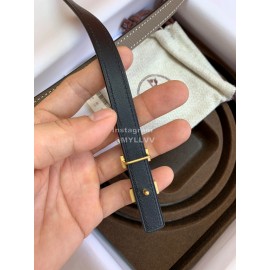 Hermes New Calf Leather Stainless Steel Buckle 13mm Belt Coffee