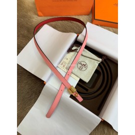 Hermes New Calf Leather Stainless Steel Buckle 13mm Belt Pink
