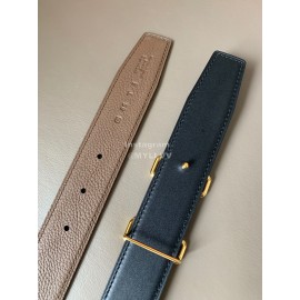 Hermes Double Side Calf Leather Metal Buckle 32mm Belt