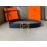 Hermes Double Side Calf Leather Metal Buckle 32mm Belt Black