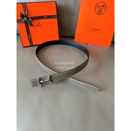 Hermes Fashion Calf Leather Stainless Steel Buckle 24mm Belt Coffee