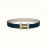 Hermes Double Side Calf Leather Gold H Buckle 38mm Belt Blue