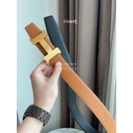 Hermes Constance Belt Buckle Reversible Leather Strap 38mm Tan