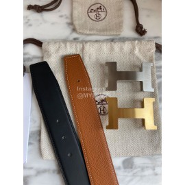 Hermes Constance Belt Buckle Reversible Leather Strap 38mm Tan