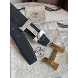 Hermes Constance Belt Buckle Reversible Leather Strap 38mm Gray