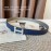 Hermes Fashion Blue Leather Silver H Buckle Reversible Belt 24mm 