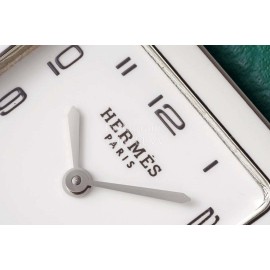 Hermes Heure H 316 Fine Steel Fired Enamel Paint Case Watch Dark Green