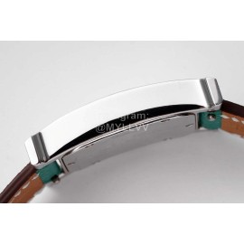 Hermes Heure H 316 Fine Steel Fired Enamel Paint Case Watch Dark Green