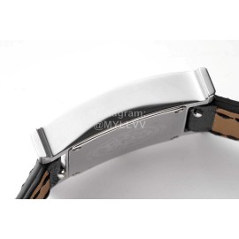 Hermes Heure H Double Jeu Diamond Black Leather Strap Watch