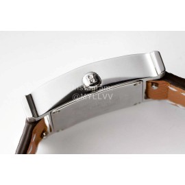 Hermes Heure H Double Jeu Fashion Diamond Leather Strap Watch Brown