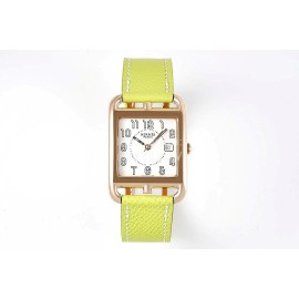 Hermes Cape Cod Series 316 Refined Steel Watch Yellow