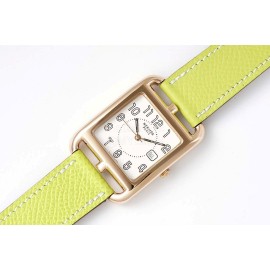 Hermes Cape Cod Series 316 Refined Steel Watch Yellow