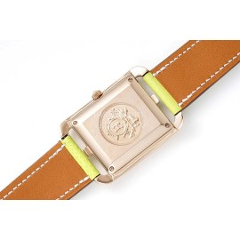 Hermes Cape Cod Series 316 Refined Steel Watch Yellow