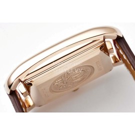 Hermes Cape Cod Series 316 Refined Steel Watch Wine Red