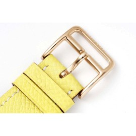 Hermes Cape Cod Series 316 Refined Steel Diamond Watch Yellow