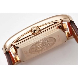 Hermes Cape Cod Series 316 Refined Steel Diamond Watch Red