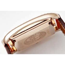 Hermes Cape Cod Series 316 Refined Steel Diamond Watch Red