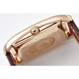 Hermes Cape Cod Series 316 Refined Steel Diamond Watch Rose Red