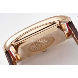 Hermes Cape Cod Series 316 Refined Steel Diamond Watch Rose Red