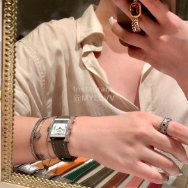 Hermes 316 Fine Steel Square Dial Watch 