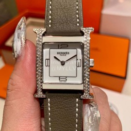 Hermes 316 Fine Steel Square Dial Watch 
