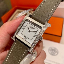 Hermes 316 Fine Steel Square Dial Watch 