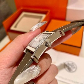 Hermes 316 Fine Steel Square Dial Watch 