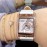 Hermes Square Fine Steel Case Diamond Watch White