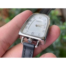 Galop D’Hermès Fashion Leather Strap Watch Black