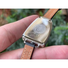 Galop D’Hermès Fashion Leather Strap Watch Black