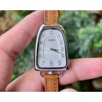 Galop D’Hermès Fashion Leather Strap Watch Tan