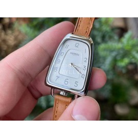 Galop D’Hermès Fashion Leather Strap Watch Tan