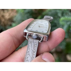 Galop D’Hermès Fashion Leather Strap Watch Gray