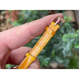 Galop D’Hermès Fashion Leather Strap Watch Orange