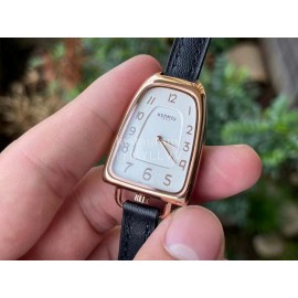 Galop D’Hermès Fashion Black Leather Strap Watch