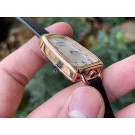 Galop D’Hermès Fashion Black Leather Strap Watch