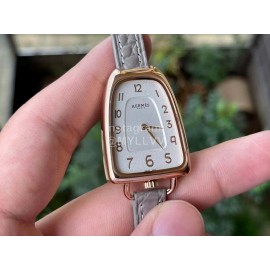 Galop D’Hermès Fashion Gray Leather Strap Watch
