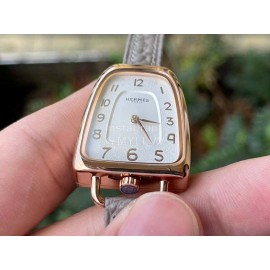 Galop D’Hermès Fashion Gray Leather Strap Watch