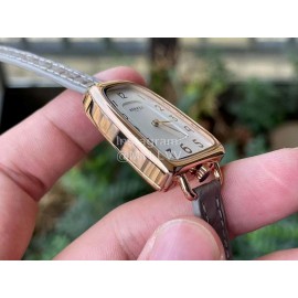 Galop D’Hermès Fashion Gray Leather Strap Watch