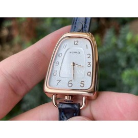 Galop D’Hermès Fashion Navy Leather Strap Watch