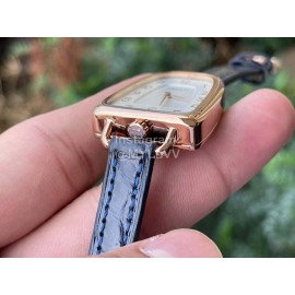 Galop D’Hermès Fashion Navy Leather Strap Watch