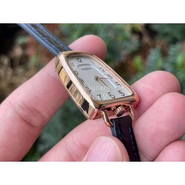 Galop D’Hermès Fashion Navy Leather Strap Watch