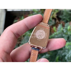 Galop D’Hermès Fashion Navy Leather Strap Watch