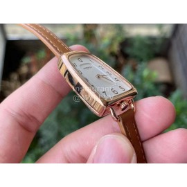 Galop D’Hermès Fashion Leather Strap Watch Brown