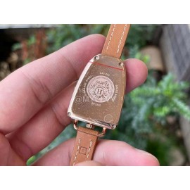 Galop D’Hermès Fashion Leather Strap Watch Brown