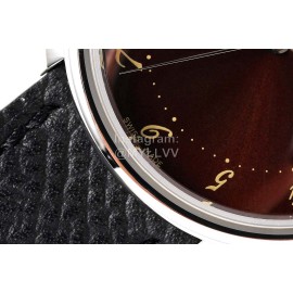 Hermes Arceau 316 Refined Steel Case Black Leather Strap Watch