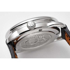 Hermes Arceau 316 Refined Steel Case Black Leather Strap Watch